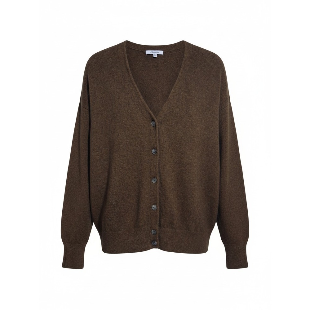 Madewell Merino Wool Women's size Medium Brown Fisherman Grandpacore Cardigan